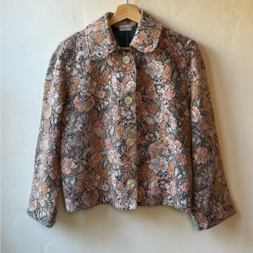 LESET, Floral Tapestry Blazer, Small